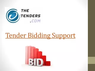 Tender bidding support