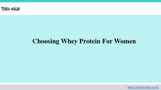 Choosing Whey Protein For Women