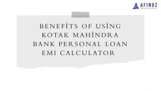 benef ts of us ng kotak mah ndra bank personal