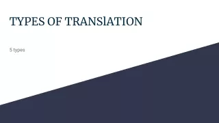 types of translation