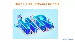 Best 10 HR Software In India