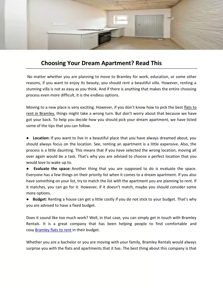 choosing your dream apartment read this no matter