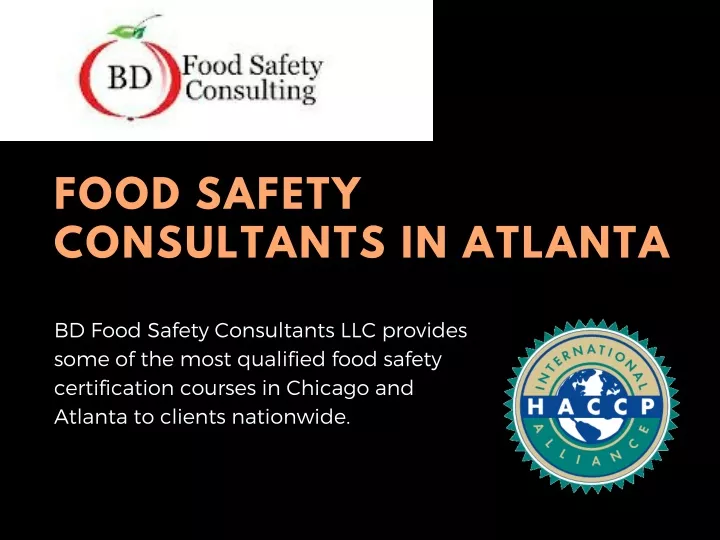 food safety consultants in atlanta