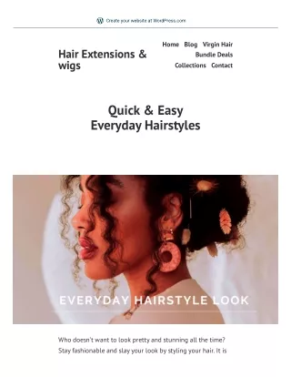 Quick & Easy Everyday Hairstyles
