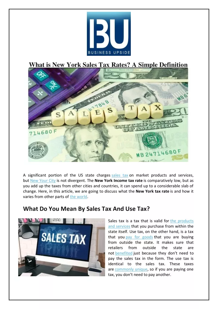 what is new york sales tax rates a simple