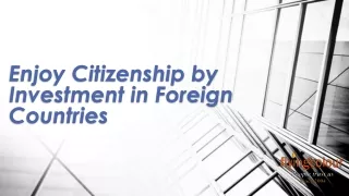 Enjoy Citizenship by Investment in Foreign Countries - Flyingcolour Immigration Services Dubai