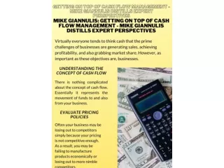 Getting on Top of Cash Flow Management - Mike Giannulis Distills Expert Perspectives