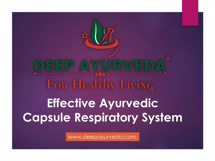 effective ayurvedic capsule respiratory system