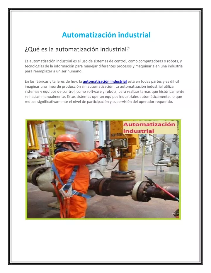 automatizaci n industrial
