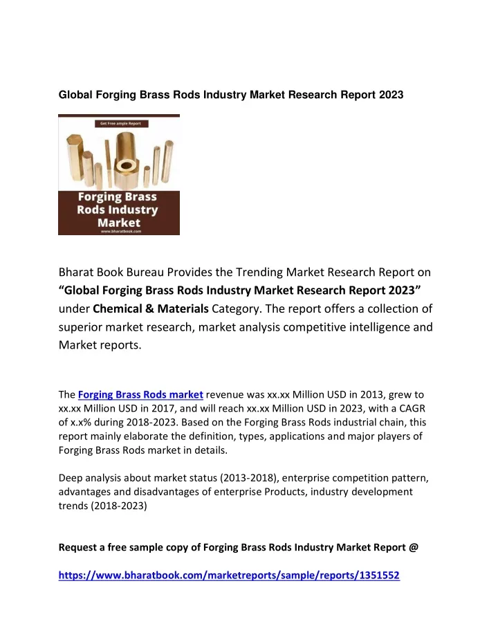 global forging brass rods industry market