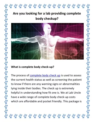 are you looking for a lab providing complete body