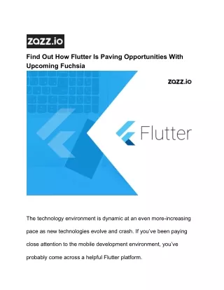 Find Out How Flutter Is Paving Opportunities With Upcoming Fuchsia