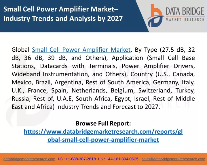 small cell power amplifier market industry trends
