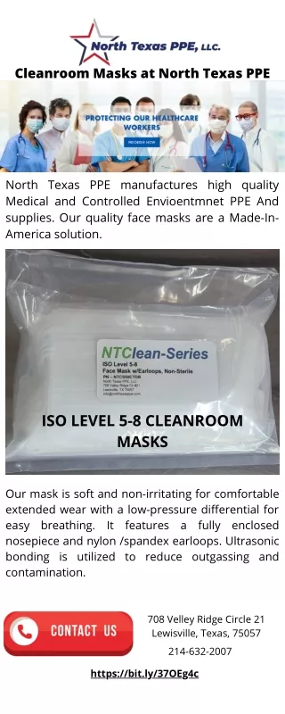 Buy Cleanroom Masks | North Texas PPE