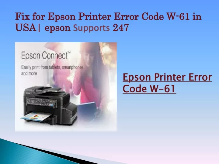 fix for epson printer error code