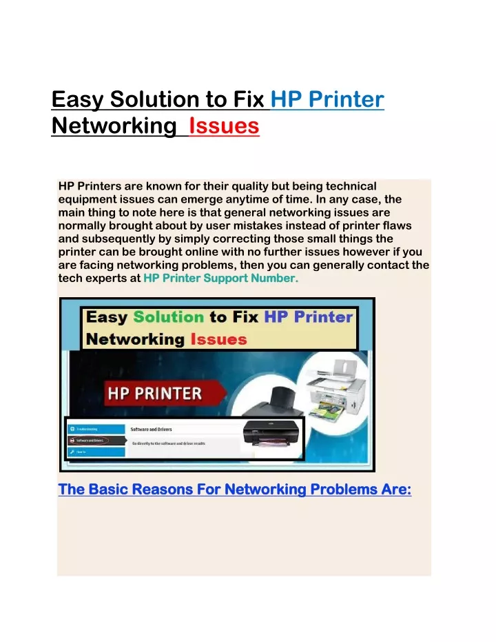 easy solution to fix hp printer networking issues