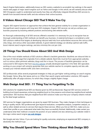 14 Common Misconceptions About Web Design SEO Services