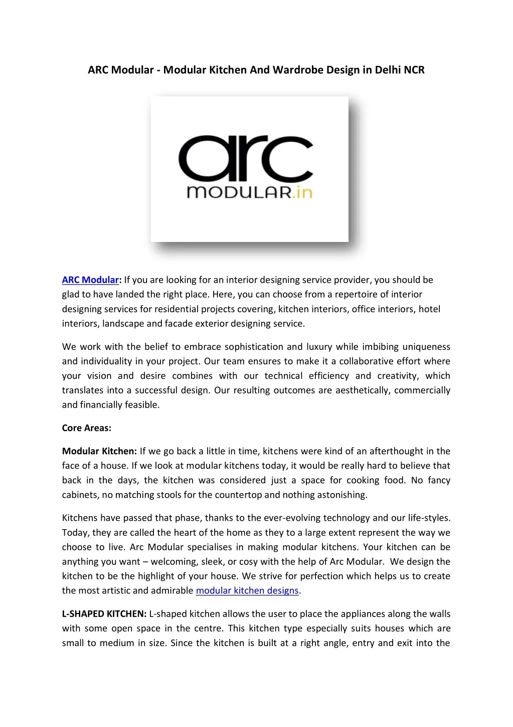 PPT - ARC Modular - Modular Kitchen and Wardrobe Design in Delhi NCR ...