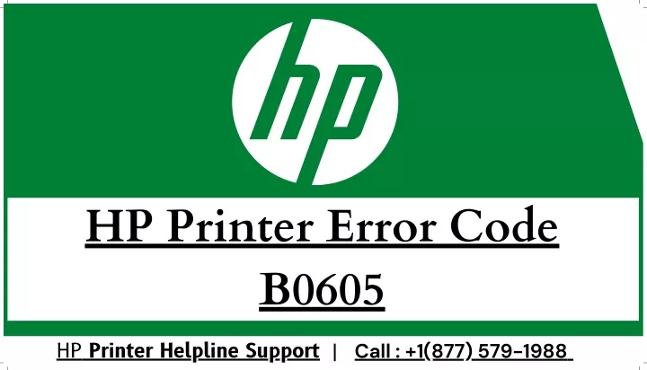 hp printer error code b0605