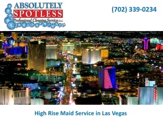High Rise Maid Service in Las Vegas
