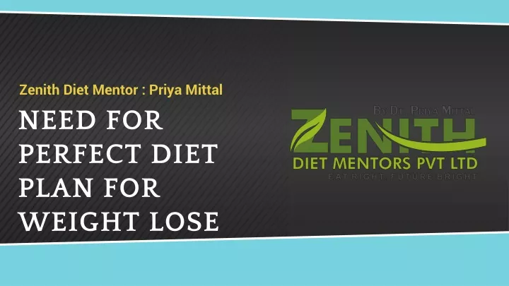 zenith diet mentor priya mittal