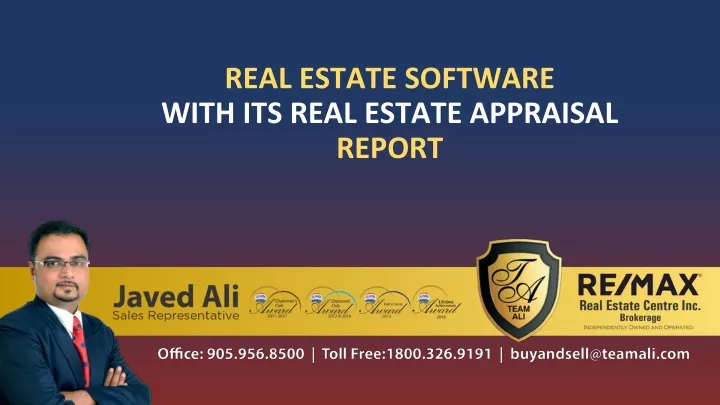 real estate software with its real estate appraisal report
