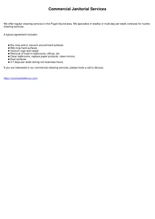 commercial janitorial services