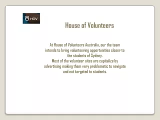 Student Volunteer Programs Sydney