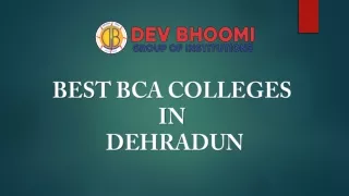 Best BCA College in Dehradun Uttarakhand