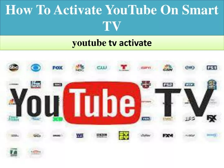 how to activate youtube on smart tv