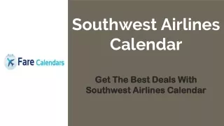 southwest airlines calendar