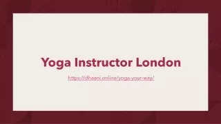 yoga instructor london