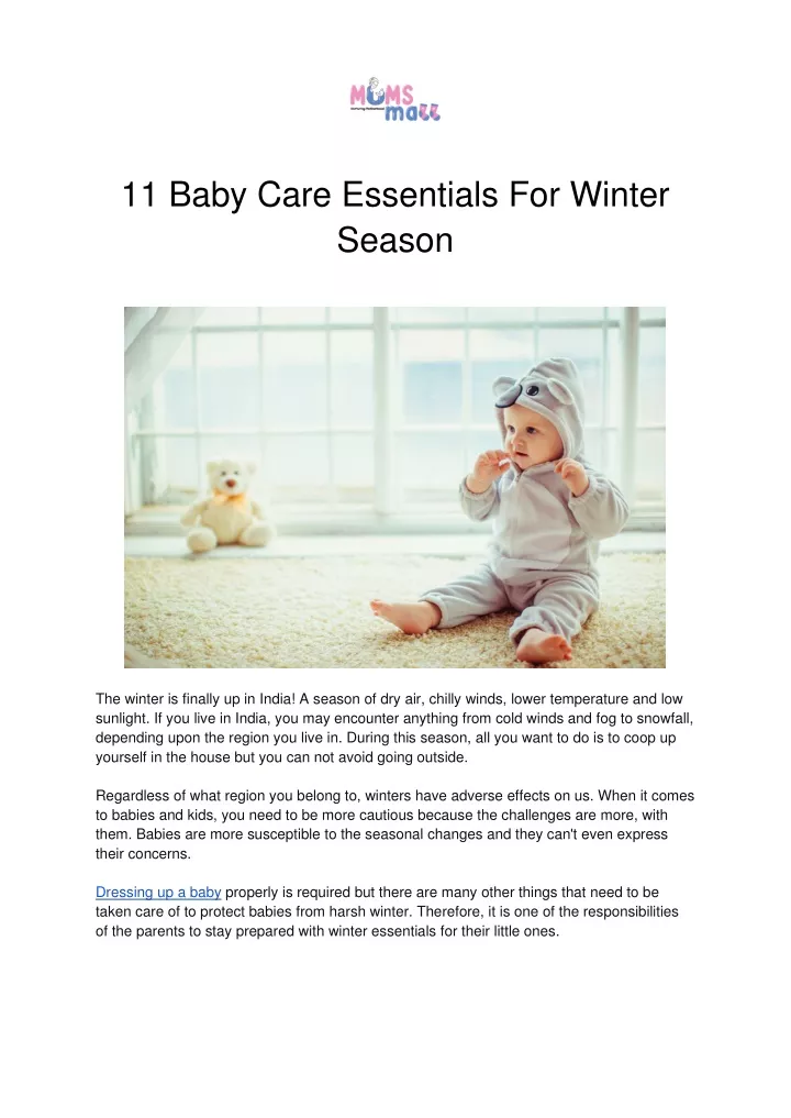 11 baby care essentials for winter season
