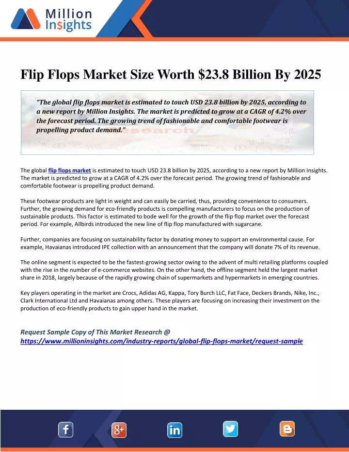 flip flops market size worth 23 8 billion by 2025