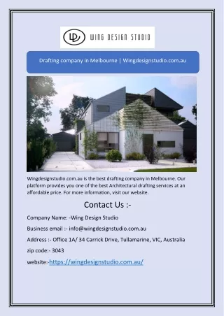 drafting company in melbourne wingdesignstudio