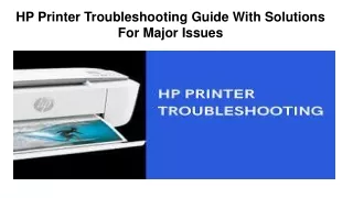 hp printer troubleshooting guide with solutions