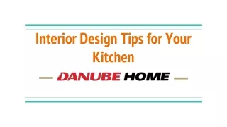 Interior Design Tips for Your Kitchen