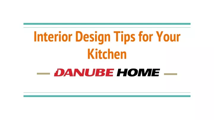 interior design tips for your kitchen