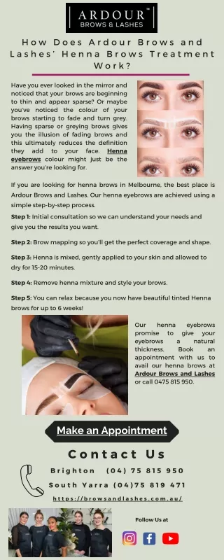 How Does Ardour Brows and Lashes’ Henna Brows Treatment Work?