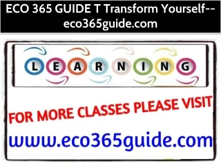 ECO 365 GUIDE T Transform Yourself--eco365guide.com