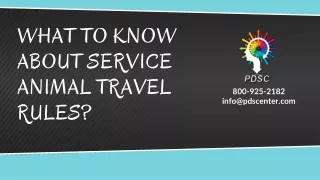 what to know about service animal travel rules
