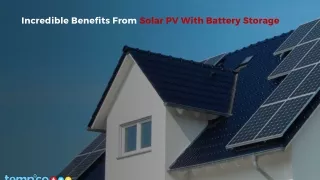 Benefits of Solar PV with Battery Storage