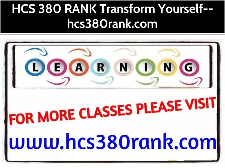 hcs 380 rank transform yourself hcs380rank com