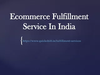ecommerce fulfillment service in india