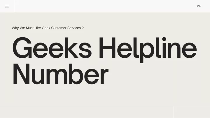 why we must hire geek customer services