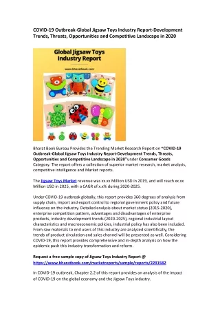 covid 19 outbreak global jigsaw toys industry