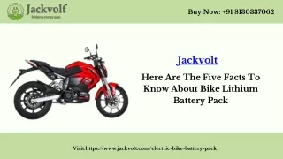 Here Are The Five Facts To Know About Bike Lithium Battery Pack