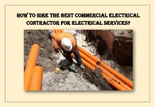 PDF: How To Hire The Best Commercial Electrical Contractor For Electrical Services?