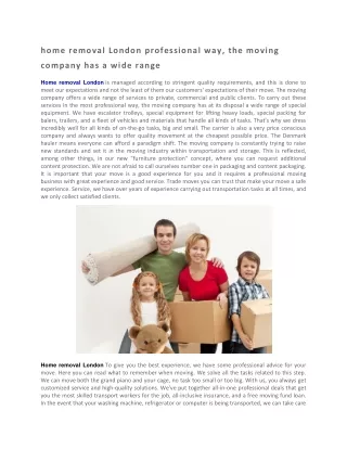 home removal london professional way the moving