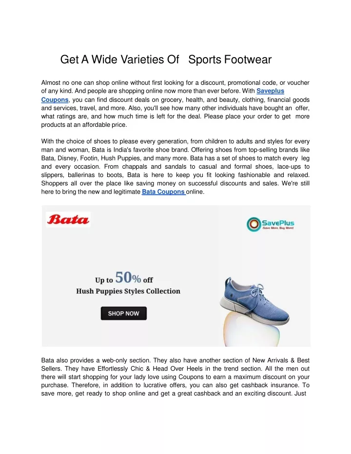 get a wide varieties of sports footwear
